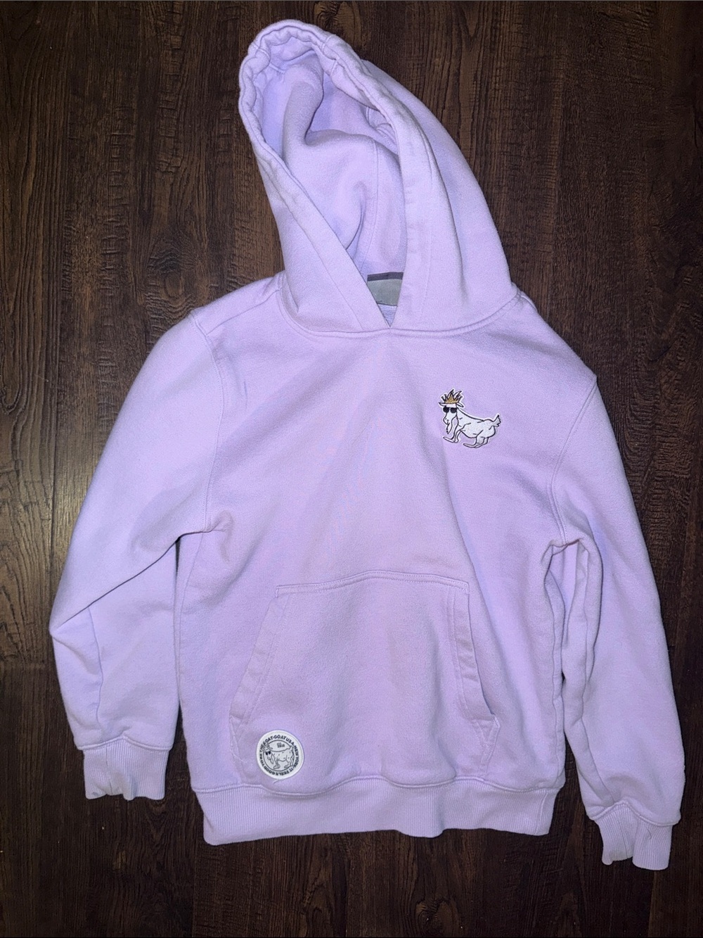 Kids Lavender Hoodie with Crown Puppy Patch